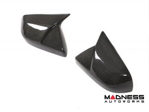 Cadillac CTS Mirror Covers - Carbon Fiber - Full Replacements - Feroce Carbon - w/ Factory Clips